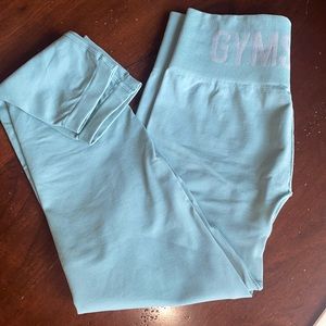 teal gymshark leggings size extra small